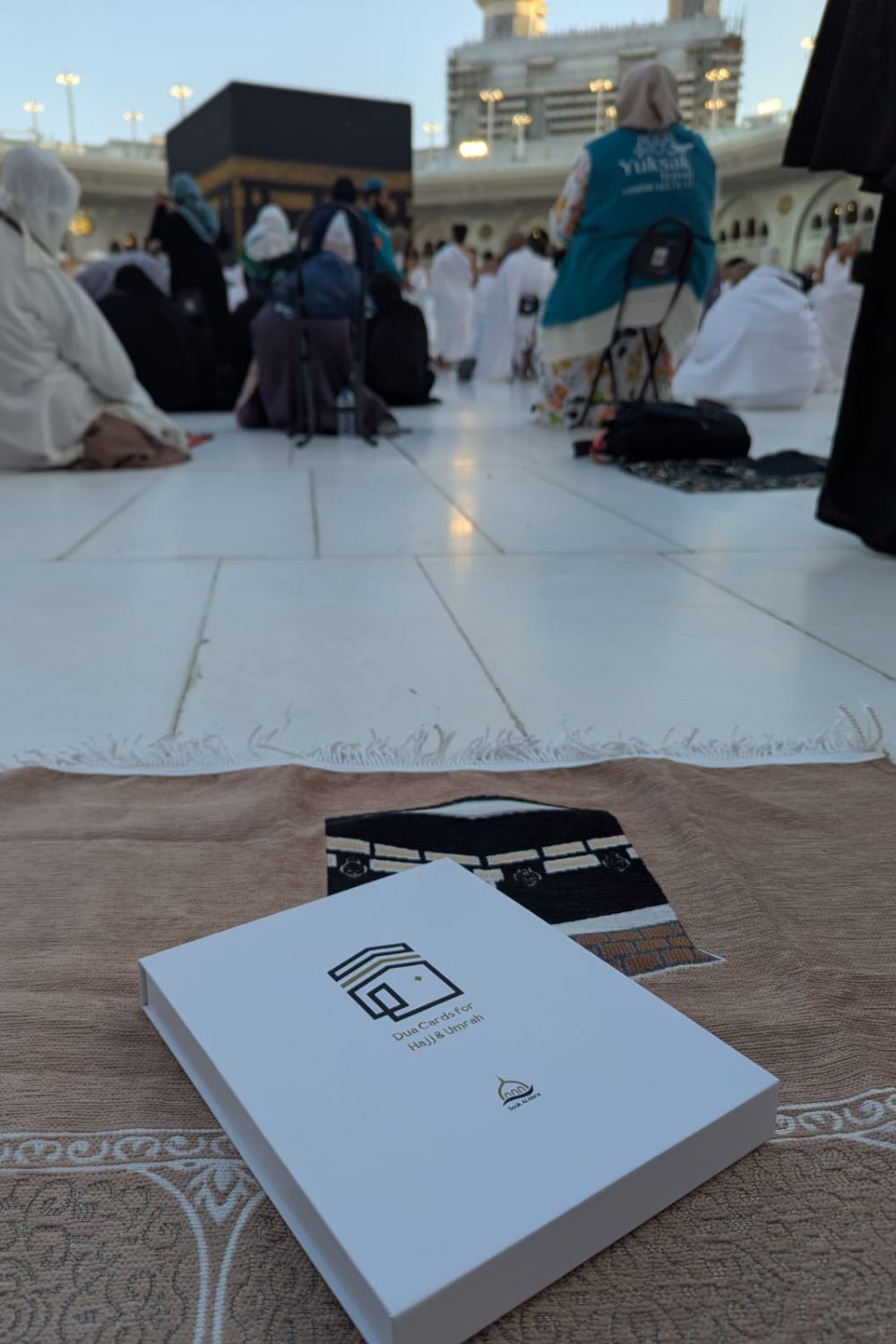 Hajj & Umrah Dua Card Kit with Lanyard & 7-Bead Tawaaf Tasbih β Essential Pilgrimage Gift Set