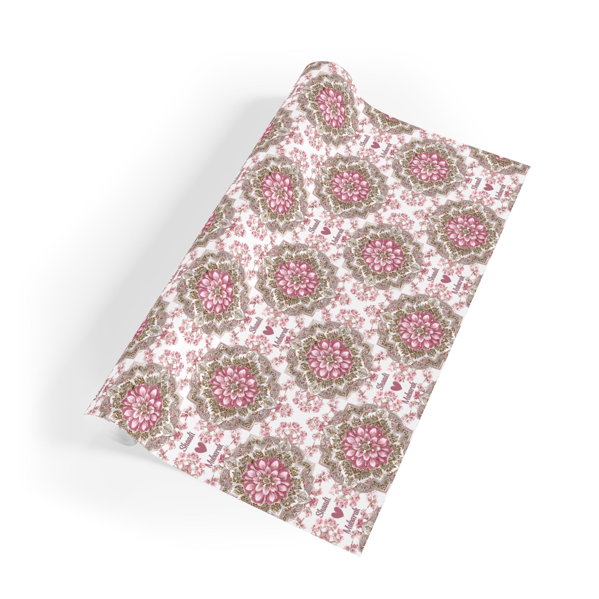 Shaadi Mubarak Wedding Gift Wrap | Islamic & Indian Wedding Wrapping Paper | Elegant Nikah and Shaadi Gift Wrap