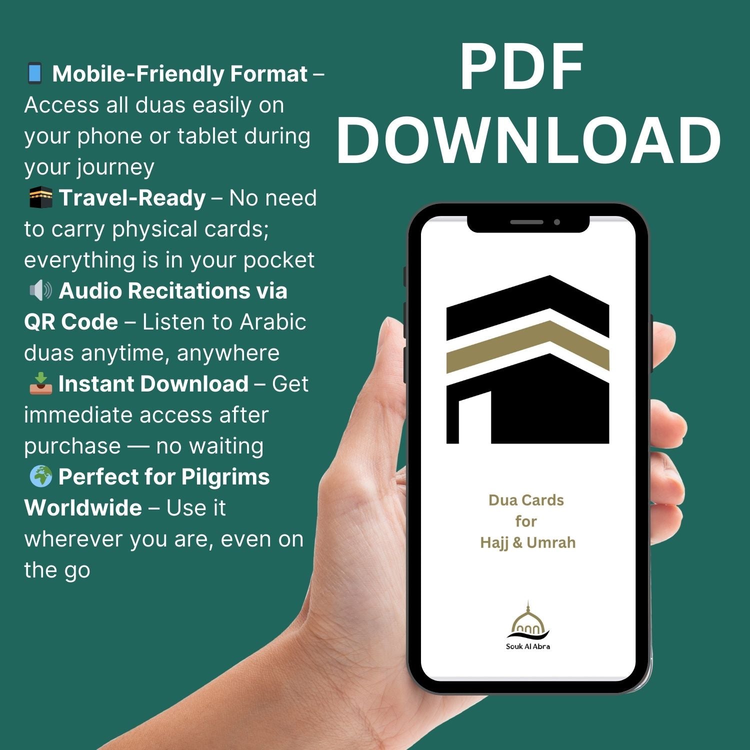 Hajj and Umrah Dua Booklet Printable PDF – With Arabic Audio Recitation Link – Digital Download