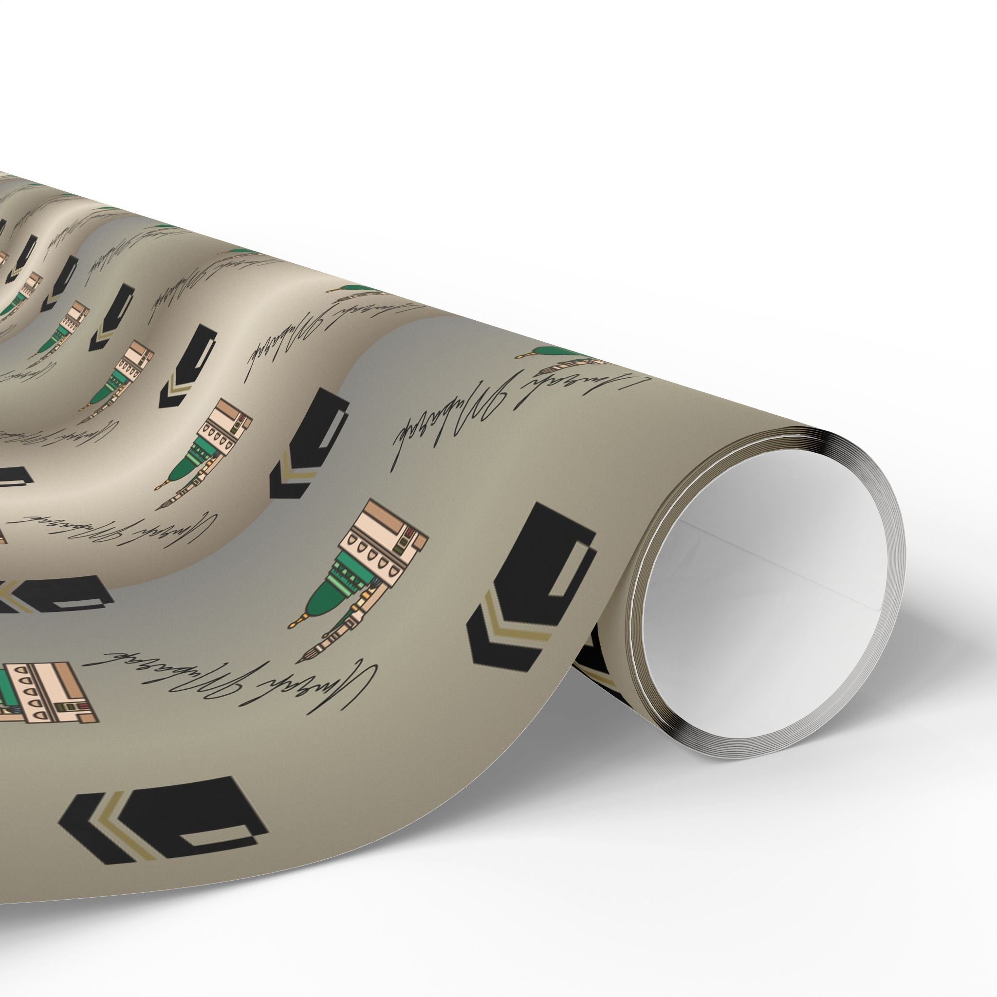 Umrah Mubarak Wrapping Paper Roll | Islamic Gift Wrapping Paper | Kaaba and Prophet's Mosque Gold Wrap |  Gift Wrap | Muslim Presents